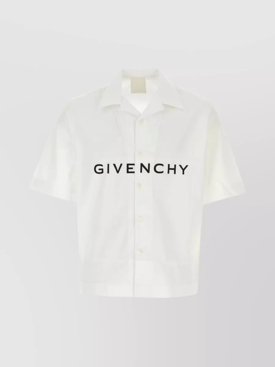 Shop Givenchy Boxy Shirt In Cream