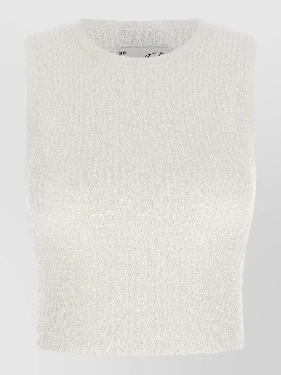 Elisabetta Franchi ribbed sleeveless cropped knit top