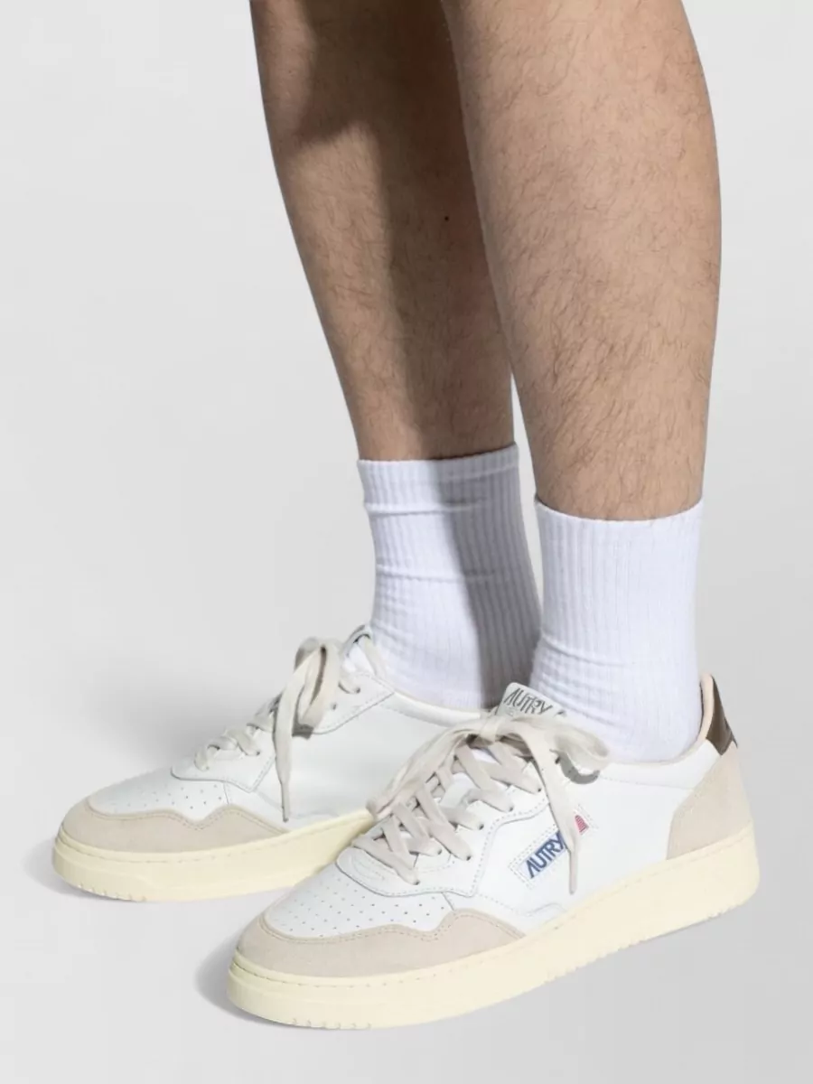 Autry Medialist Low Leather Sneakers Contrast Panels