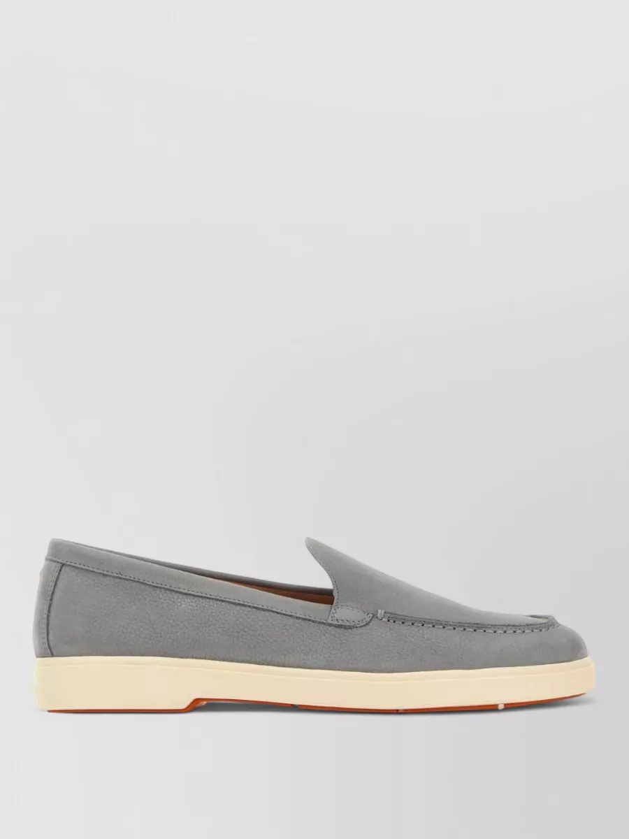 Santoni Suede Leather Loafers