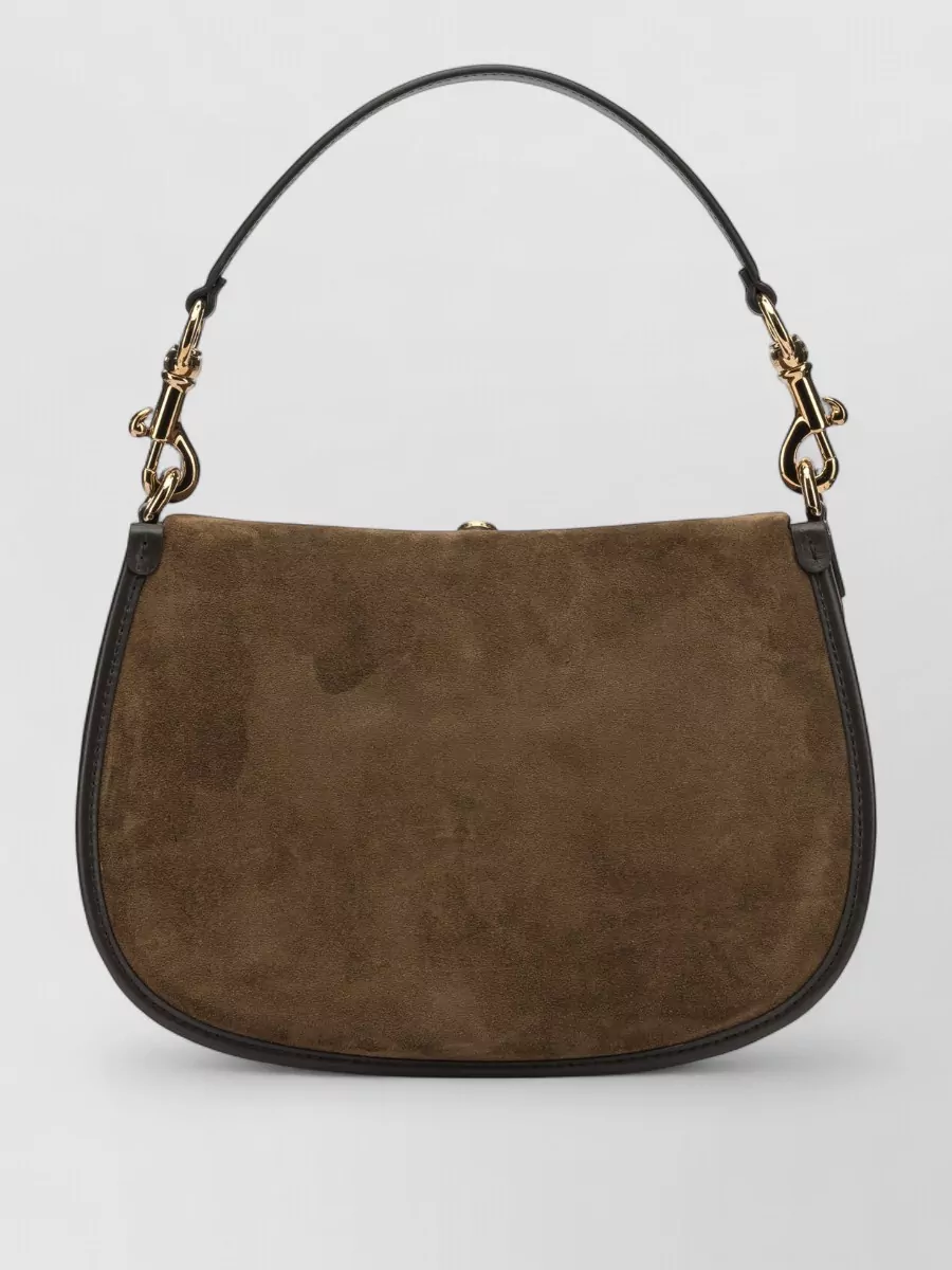 Etro Medium Pony Shoulder Bag Floral Embroidery