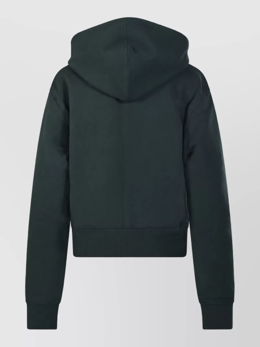 Ami Paris Cotton Hooded Zip-Up Jacket