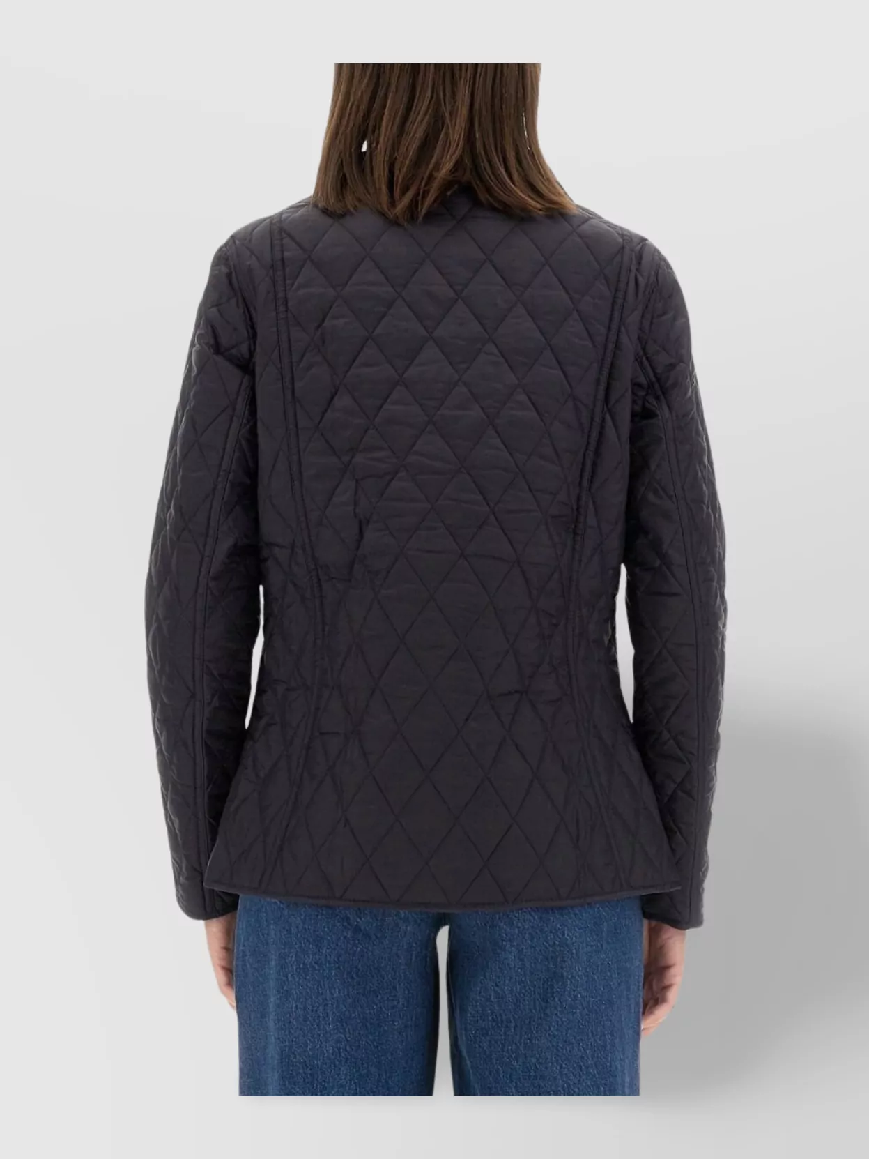 Barbour Annandale Quilted Press-stud Fastened Jacket In Blue