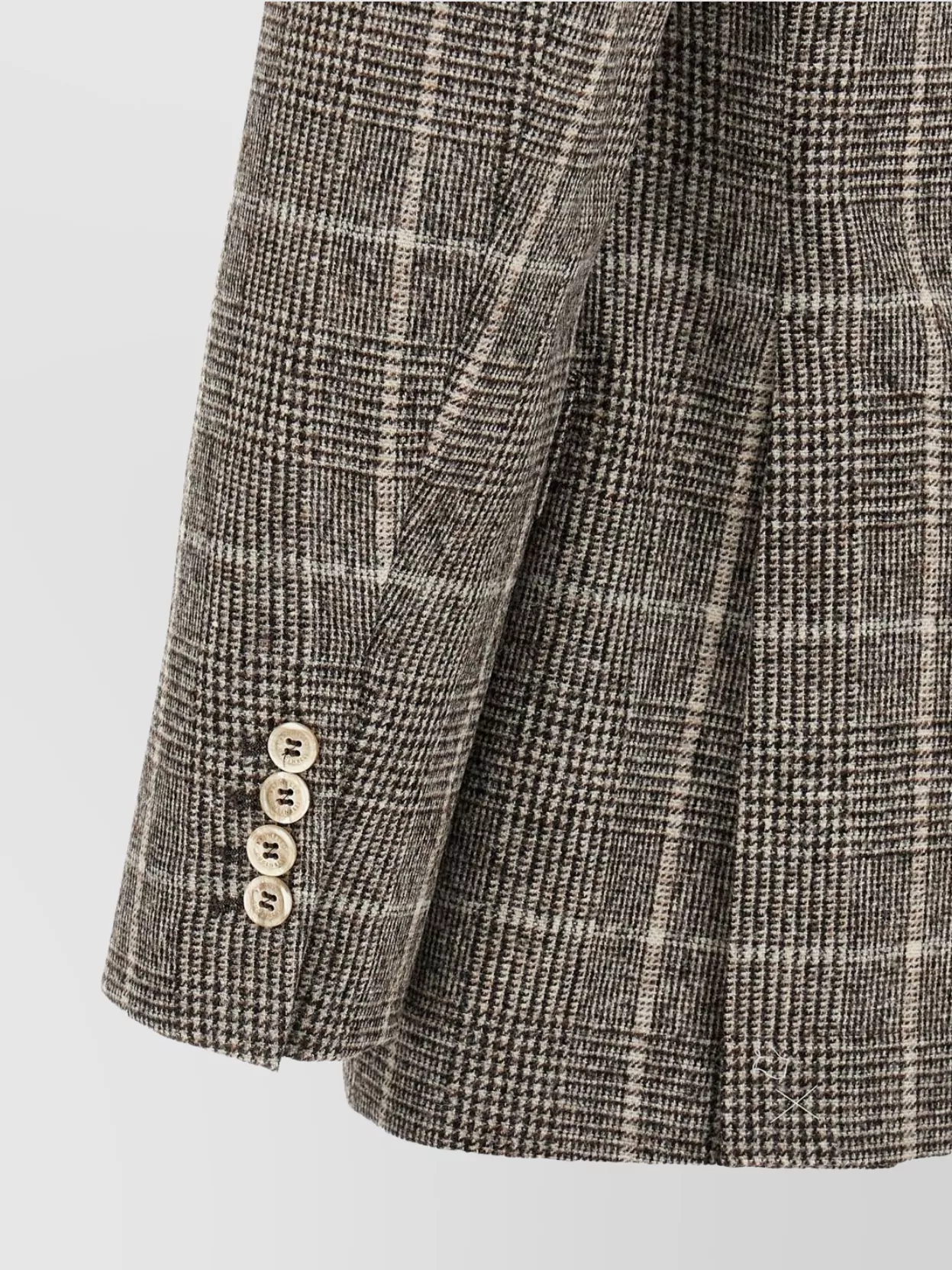 Brunello Cucinelli Cavallo Prince Of Wales-check Blazer In Gray