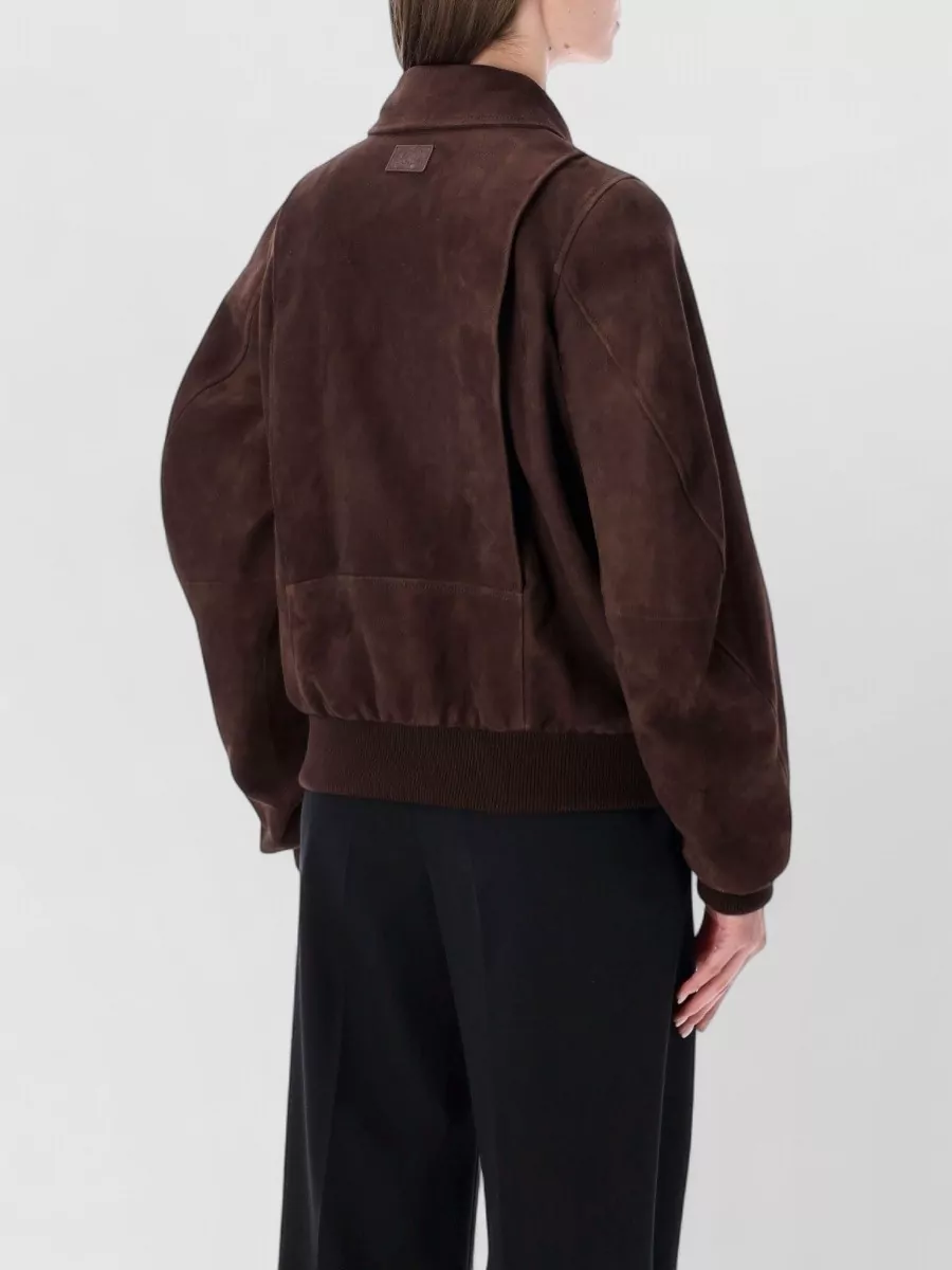 Loewe Leather Relaxed-Fit Bomber Jacket