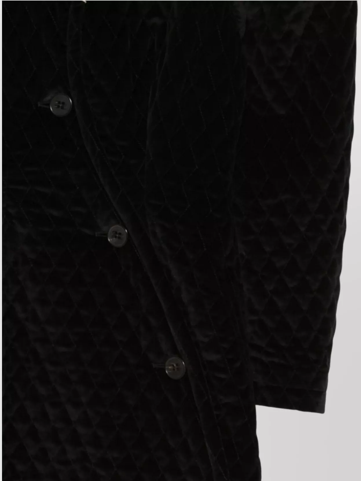 Vivienne Westwood Long Quilted Velvet Coat Pockets
