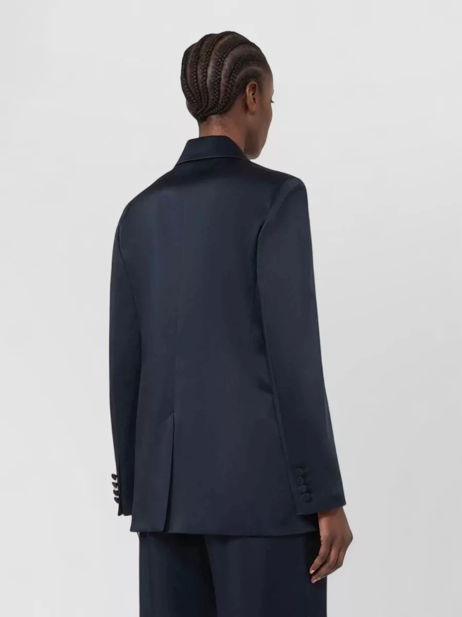 S Max Mara Silk Effect Single Breasted Tailored Jacket