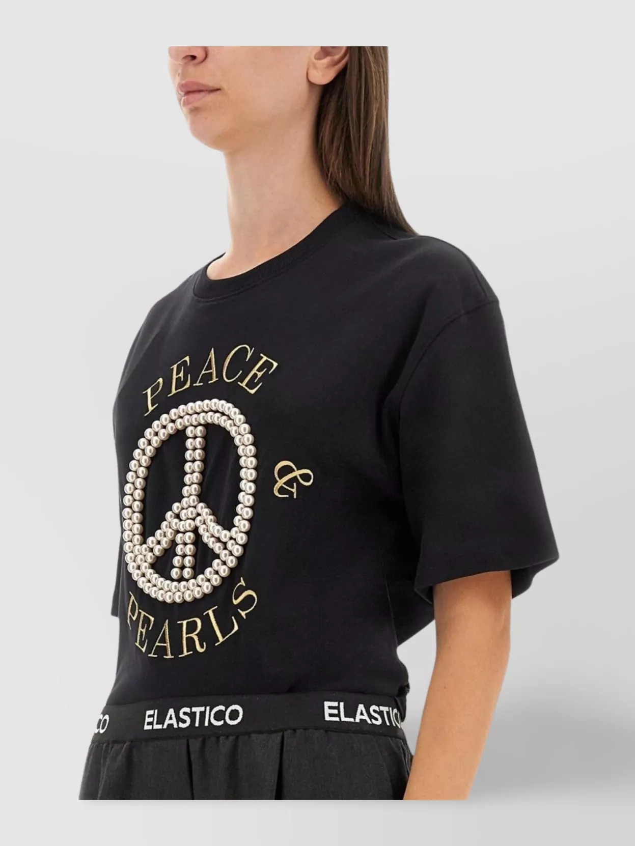 Moschino Logo Print Cropped T-shirt