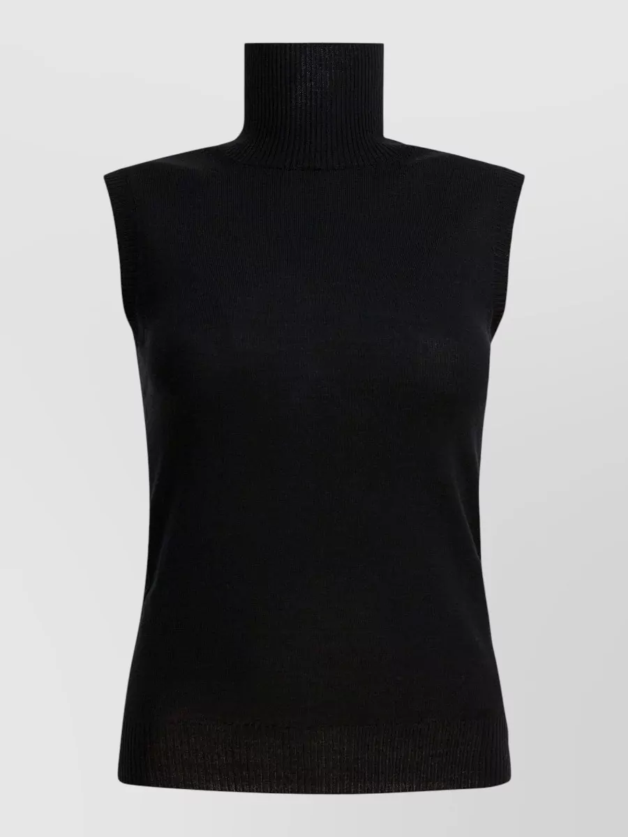 Sportmax wool mock neck sleeveless top
