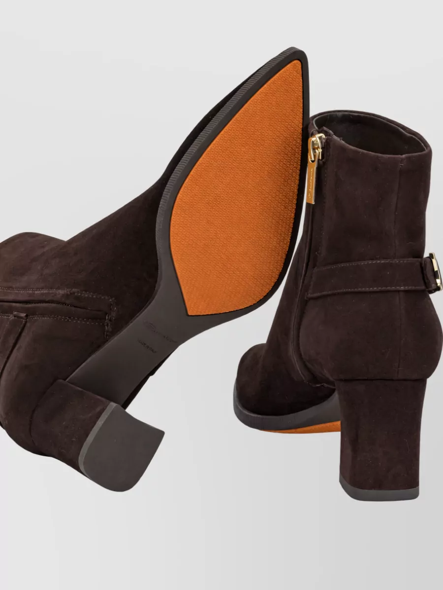 Santoni Suede Elly 65 Ankle Boots