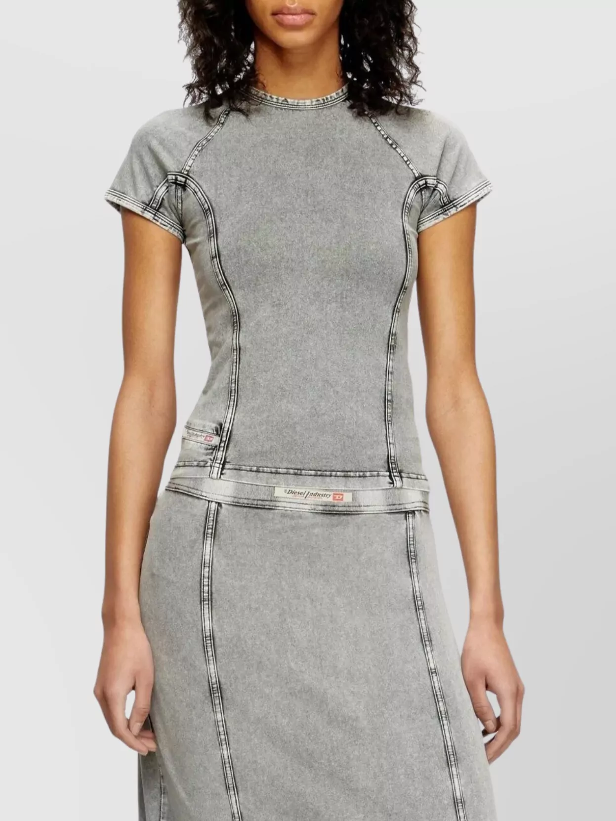 Diesel Stitched Crew Neck Top
