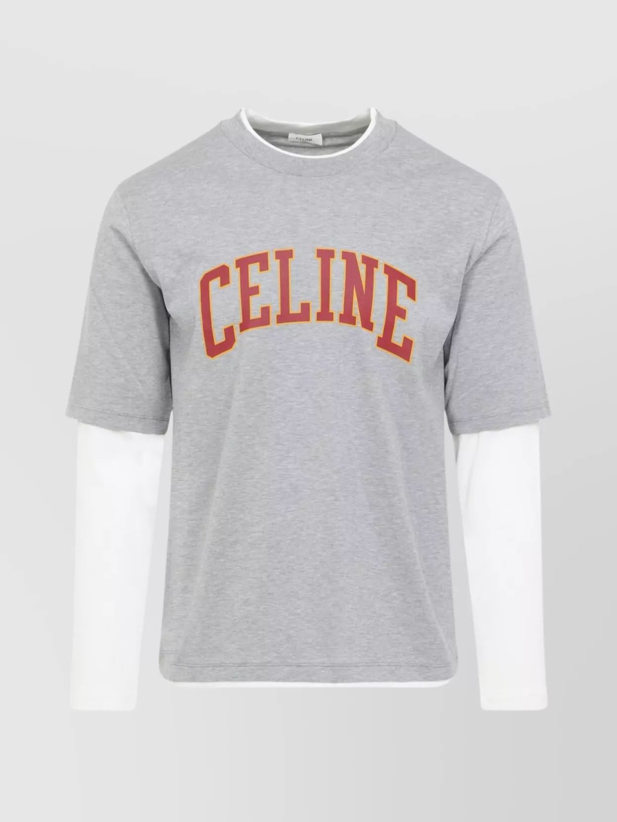 Celine Long Sleeve Crew Neck Layered T-Shirt