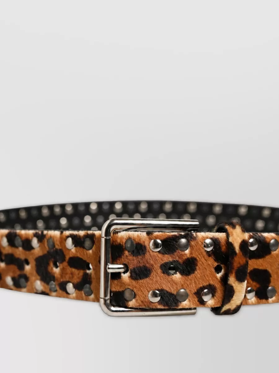 Dolce&Gabbana Calf Hair Studded Belt