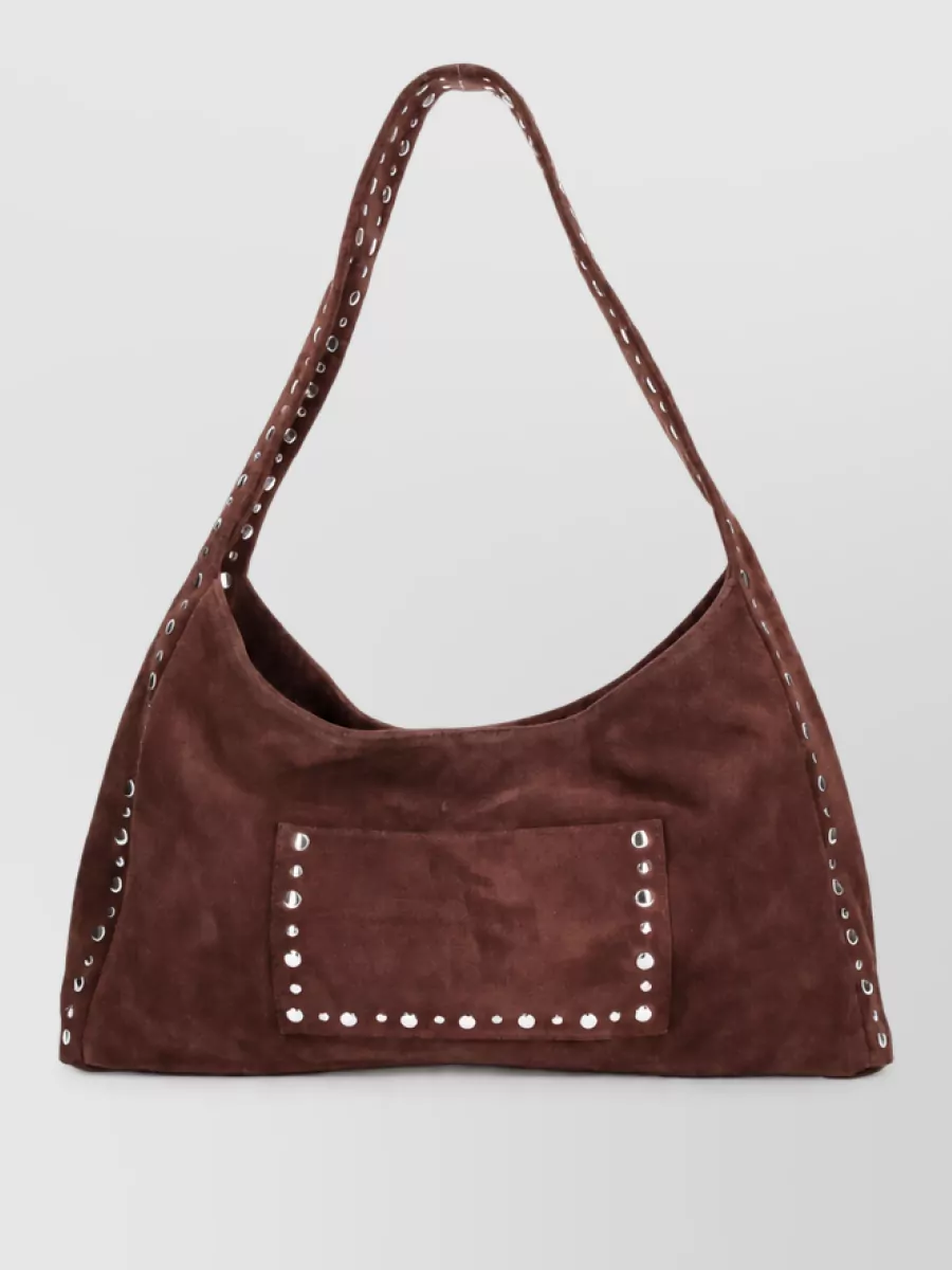 Gimaguas suede leather maxi tote bag