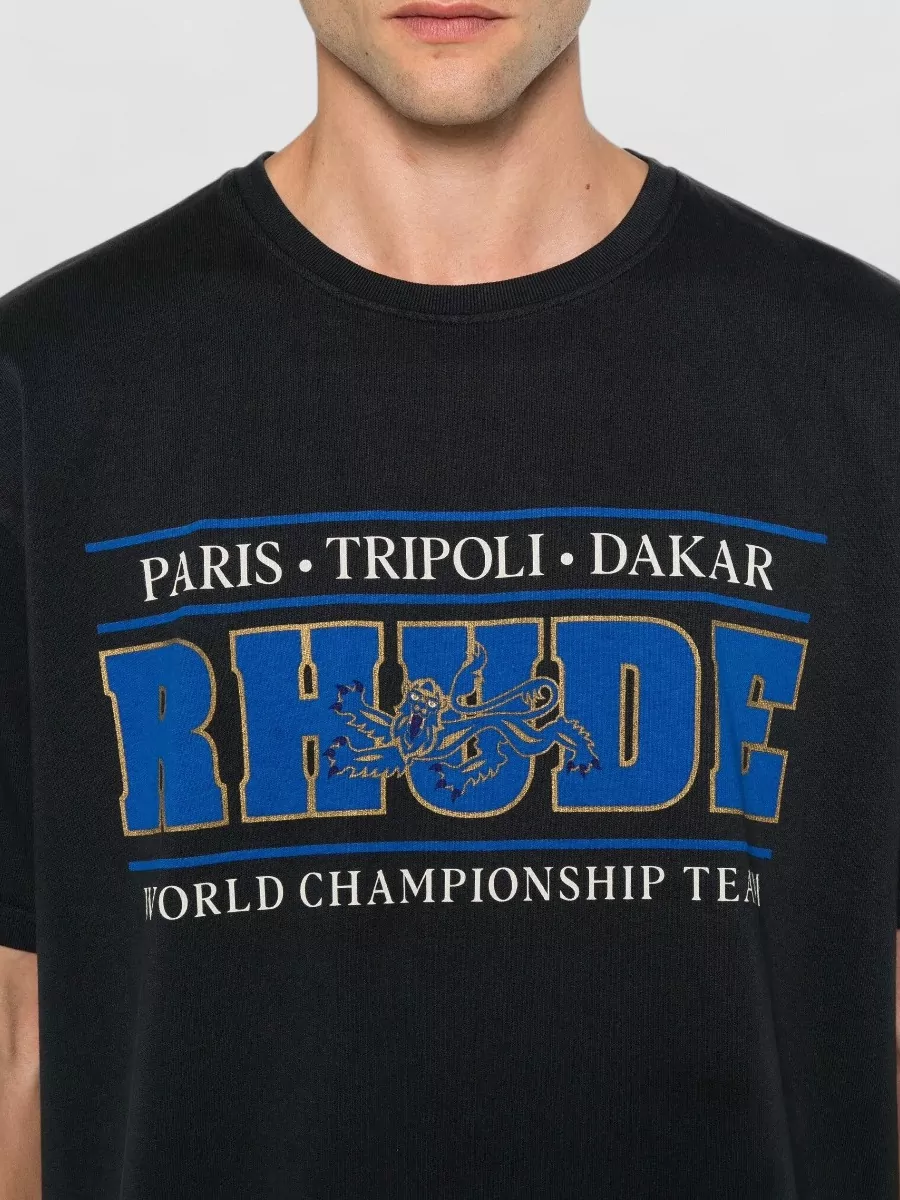 Rhude Printed Cotton Crewneck T-Shirt