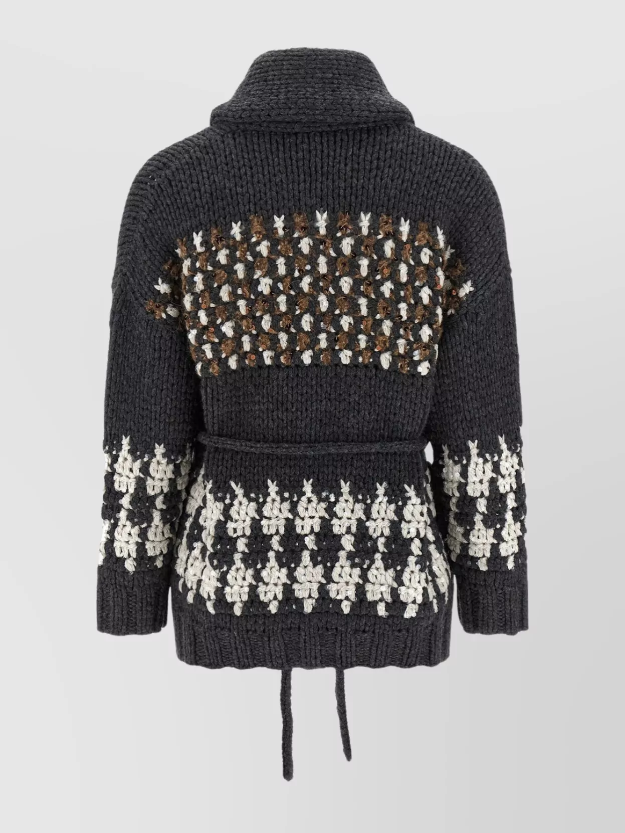 Brunello Cucinelli Knit Cardigan Sweaters And Cardigans Multicolor In Gray