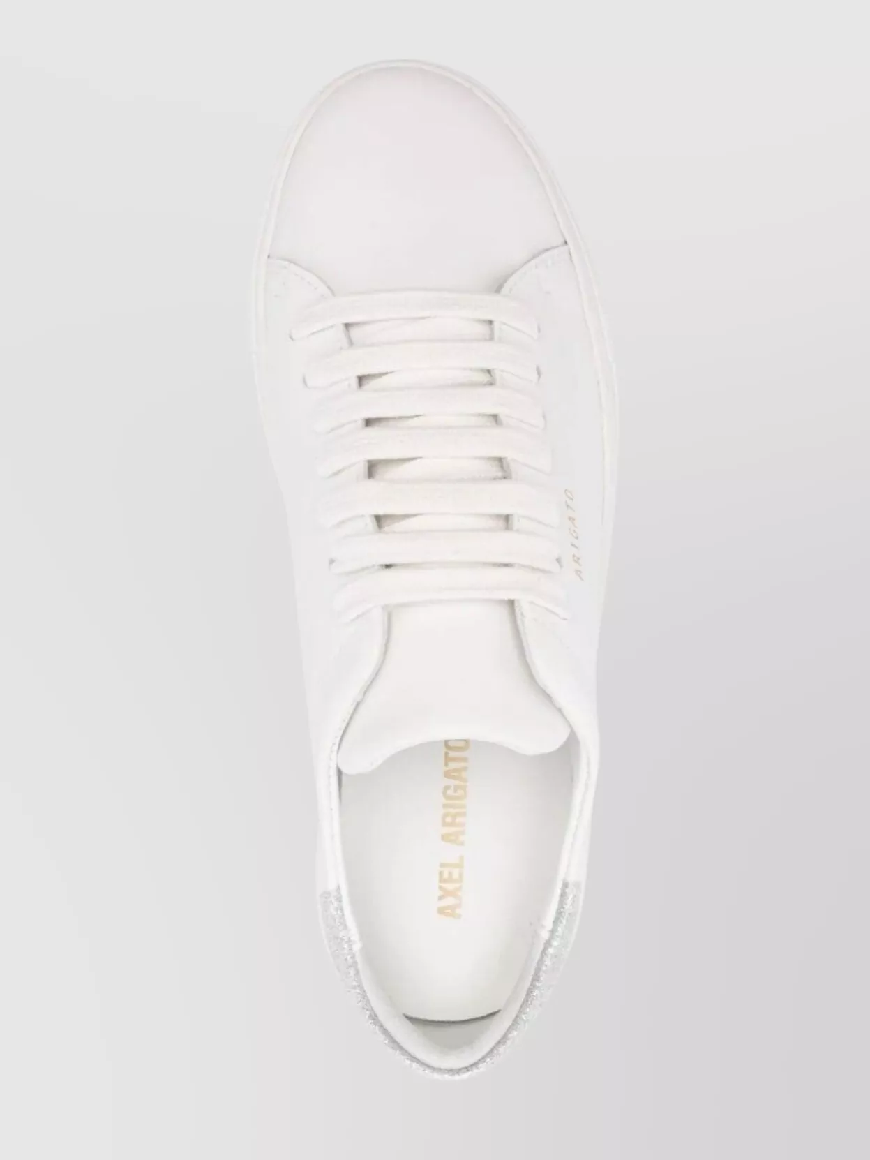 Axel Arigato Glitter Flat Sole Sneaker In White