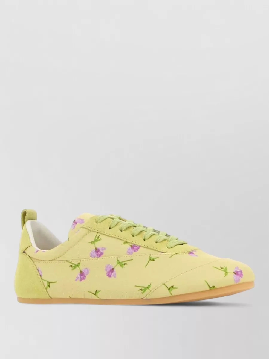 Jil Sander Printed Canvas Lace-Up Sneakers