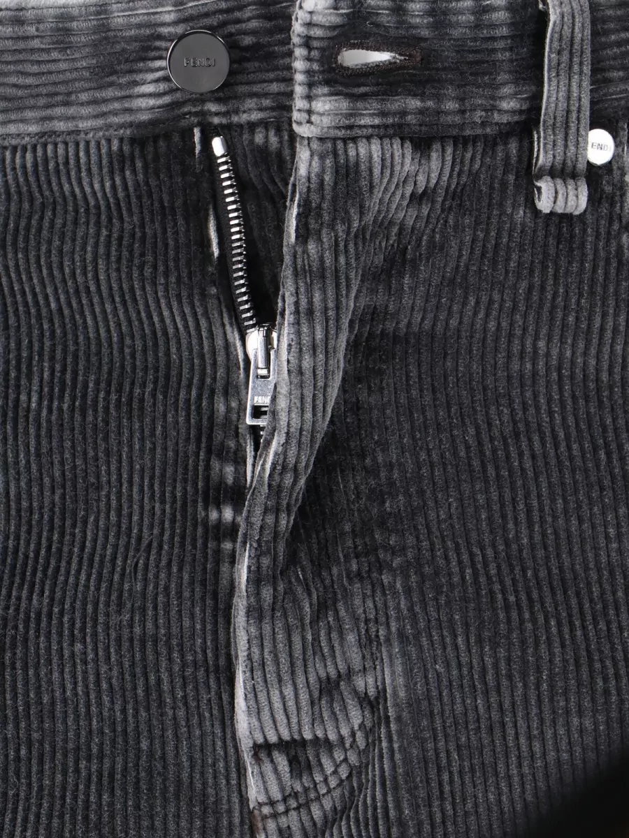 Fendi Tailored Trousers Belt Loops Pockets Design