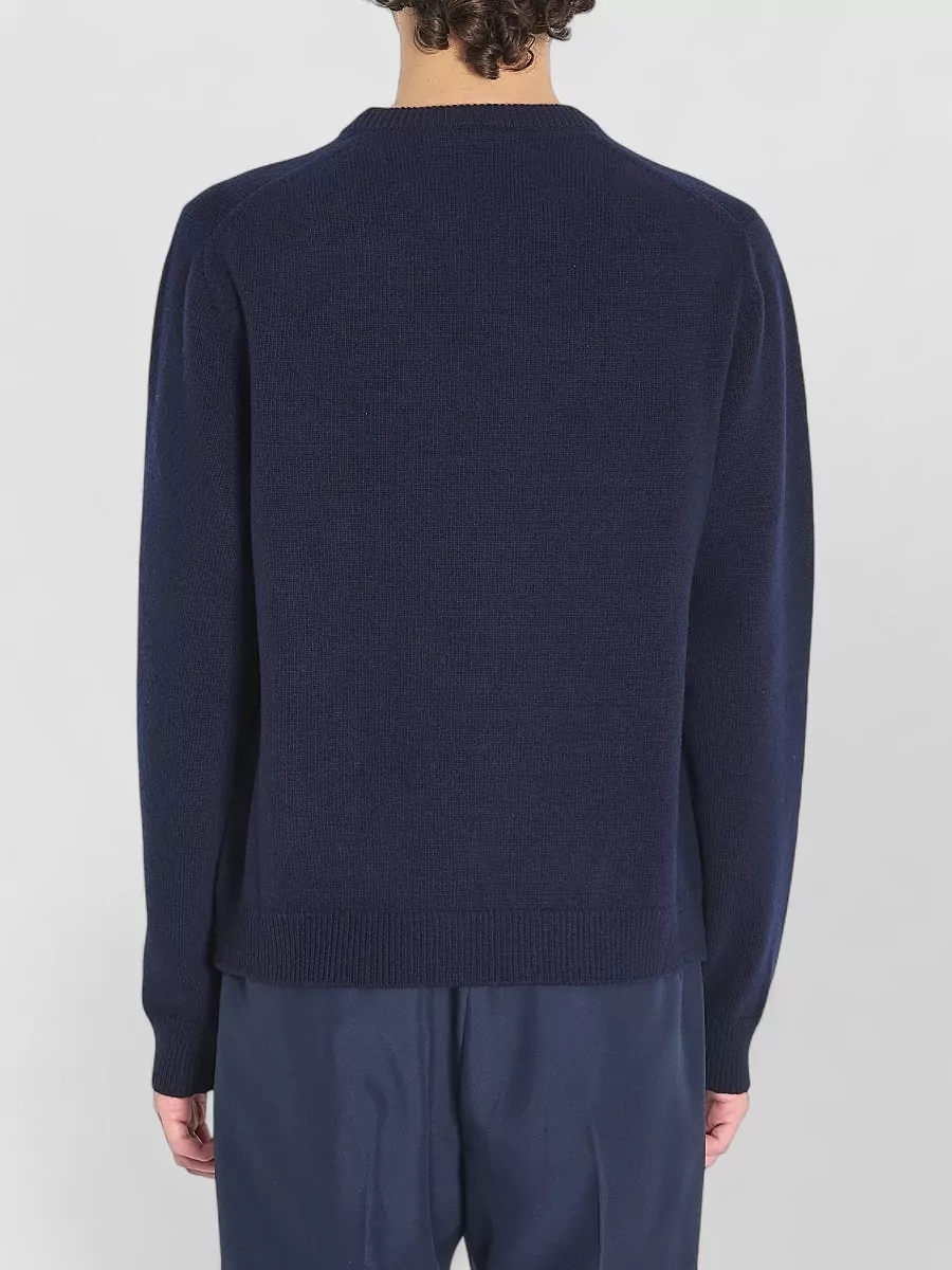 Gucci Wool Crew Neck Sweater Intarsia Lettering