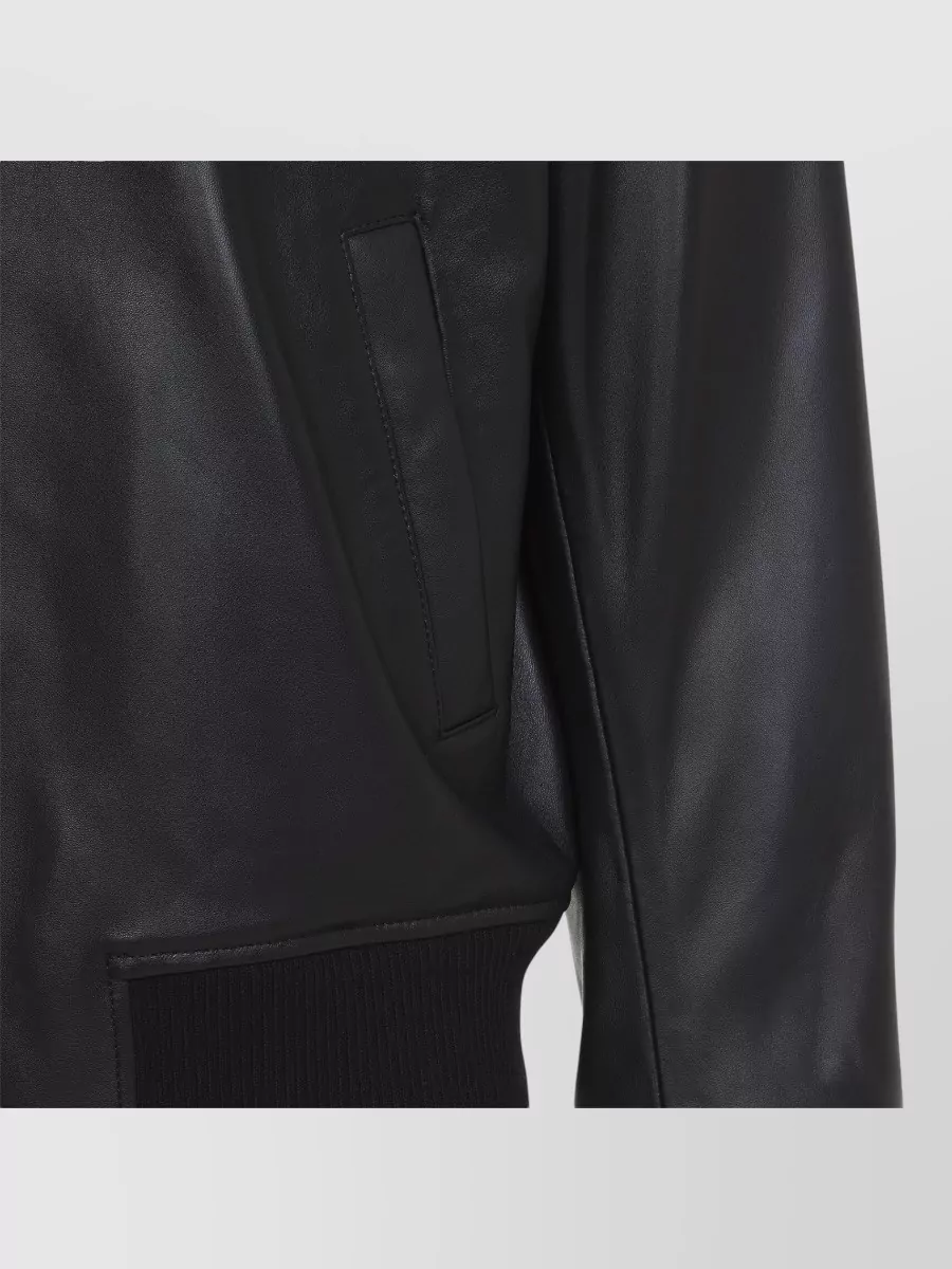 Ami Paris Lamb Leather Zipped Jacket