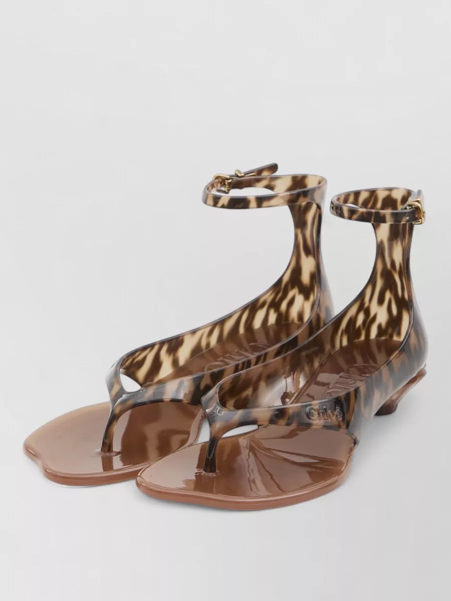 Chloé Printed Jelly Thong Sandals