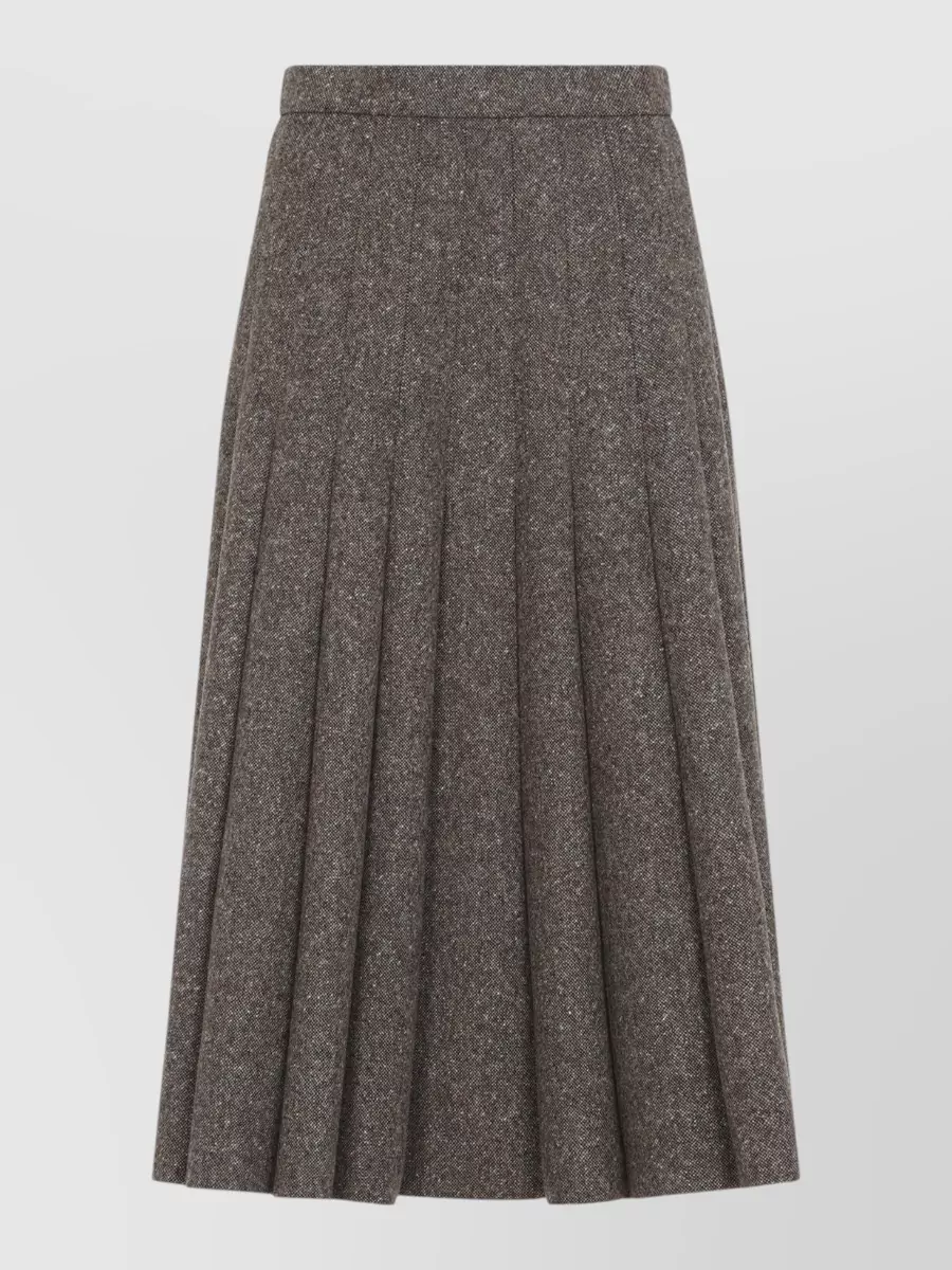 Brunello Cucinelli high-rise pleated midi skirt