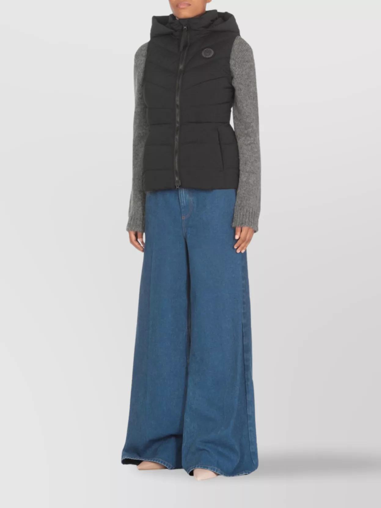 Canada Goose High Neck Sleeveless Quilted Vest With Removable Hood