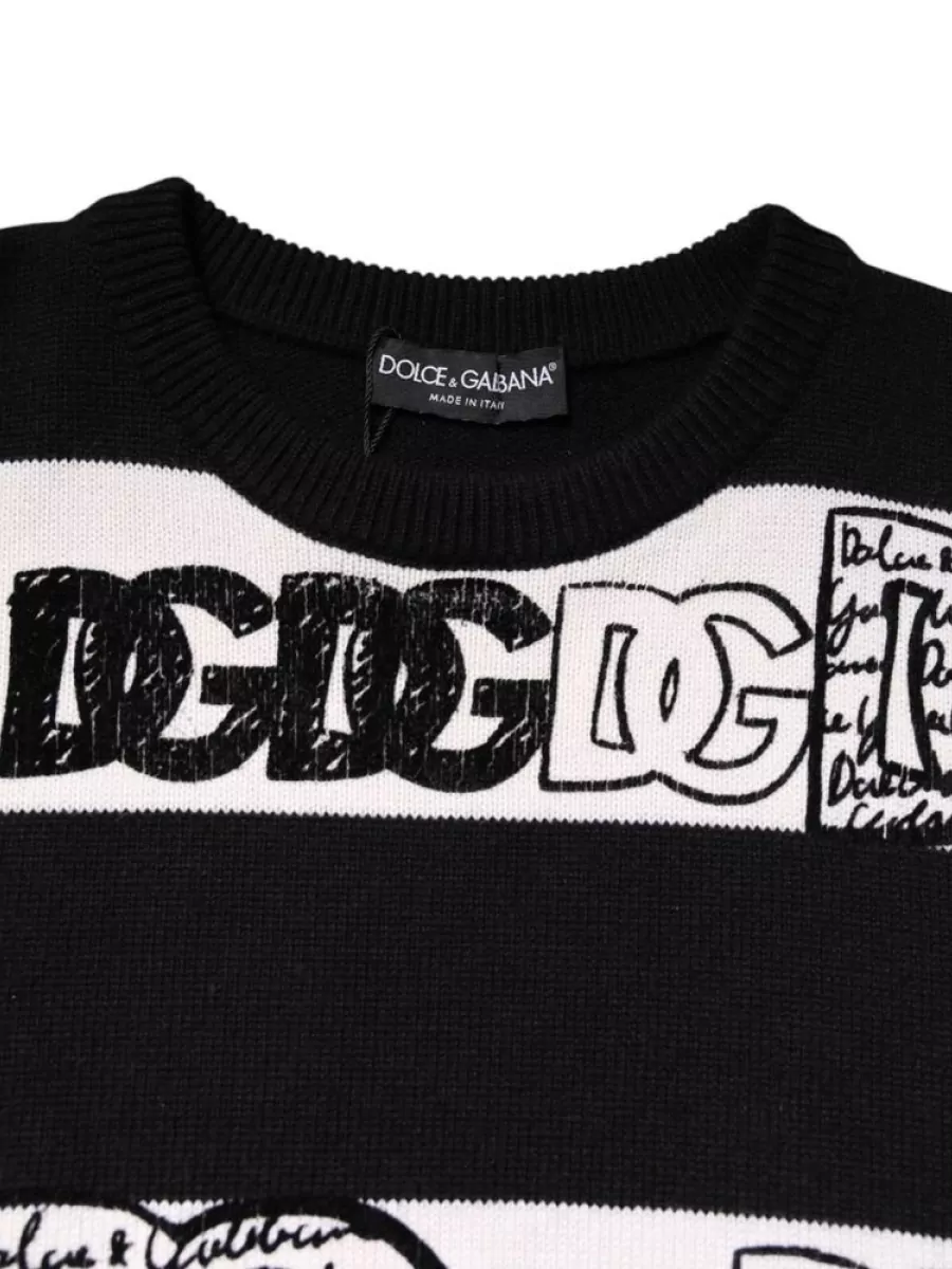Dolce&Gabbana Cashmere Logo-Print Sweater