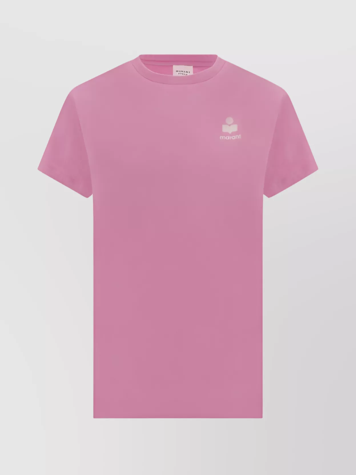 Shop Isabel Marant Étoile Ribbed Crew Neck Cotton T-shirt