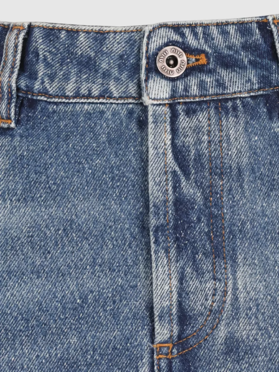 Miu Miu Denim midi skirt