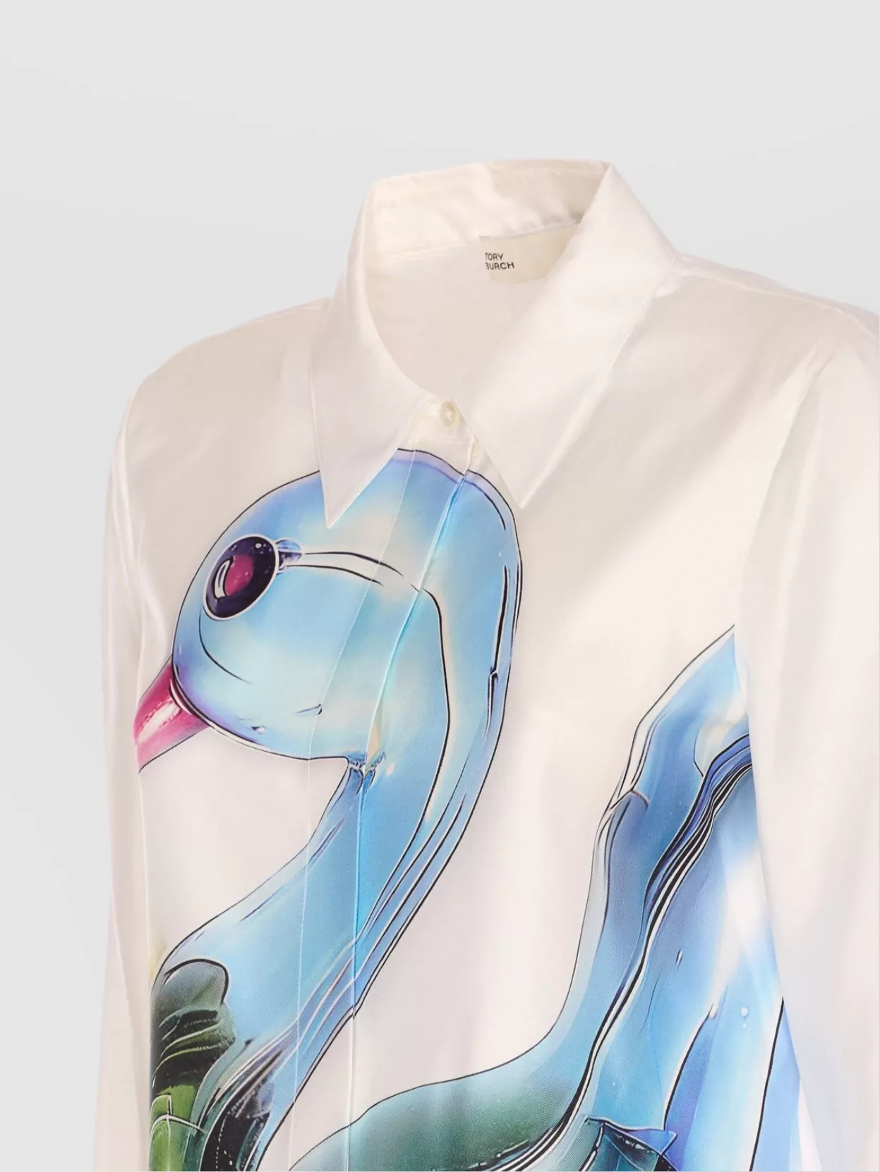 Tory Burch Graphic Print Long Sleeves Regular Collar Shirt