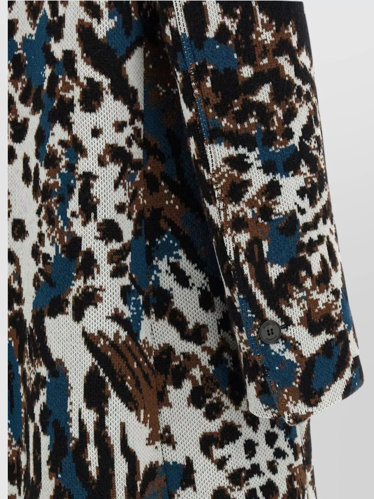 Missoni Long Animal Print Coat Featuring Pockets