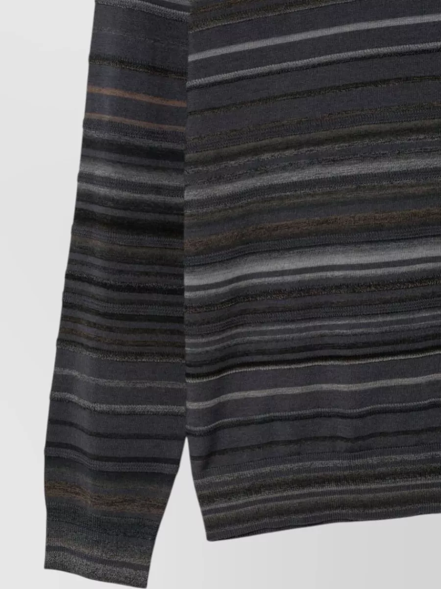 Paul Smith Merino Wool Striped Crewneck Long-Sleeve Top