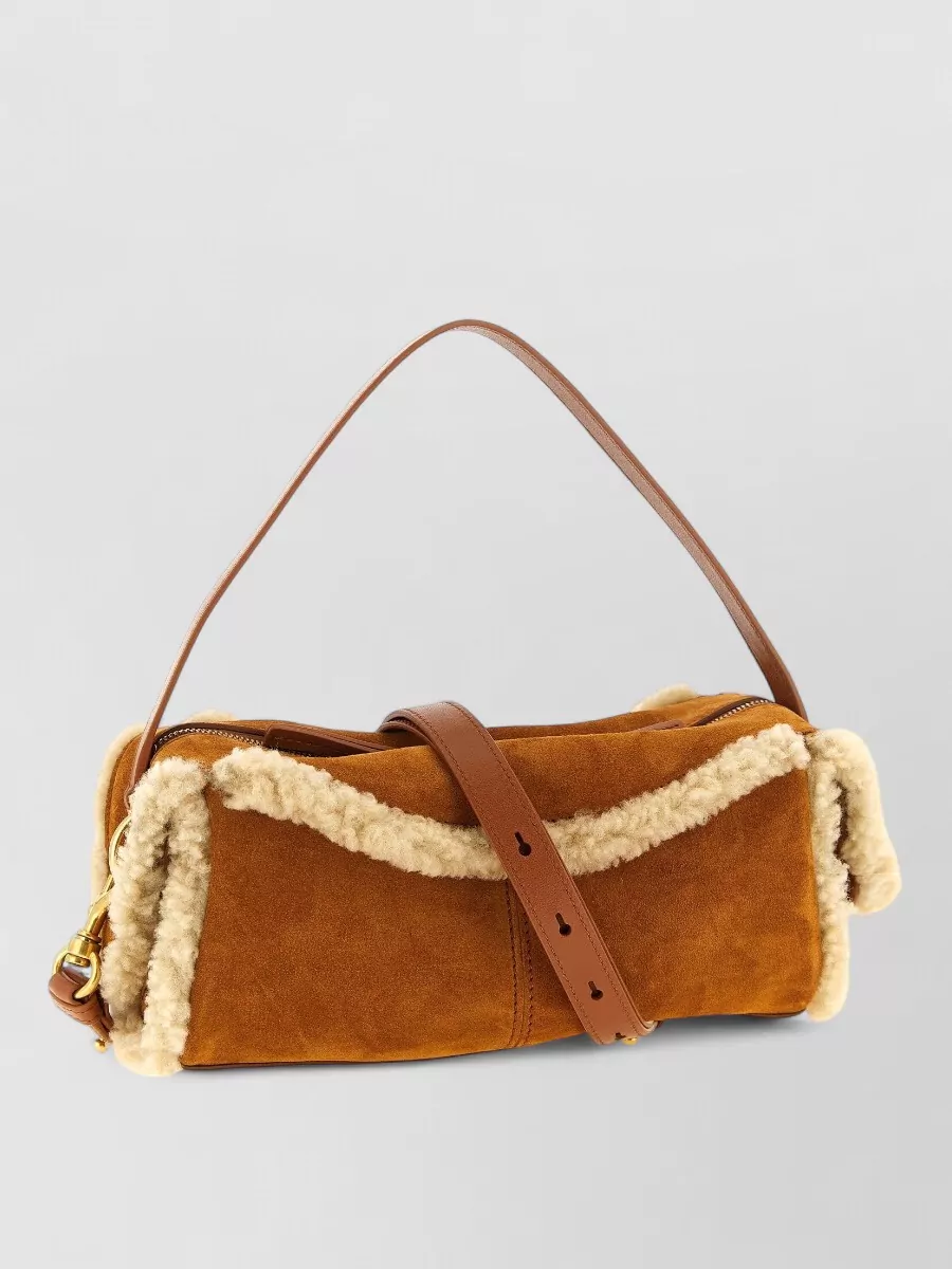 Balmain Pulse Small Leather Clutch Bag