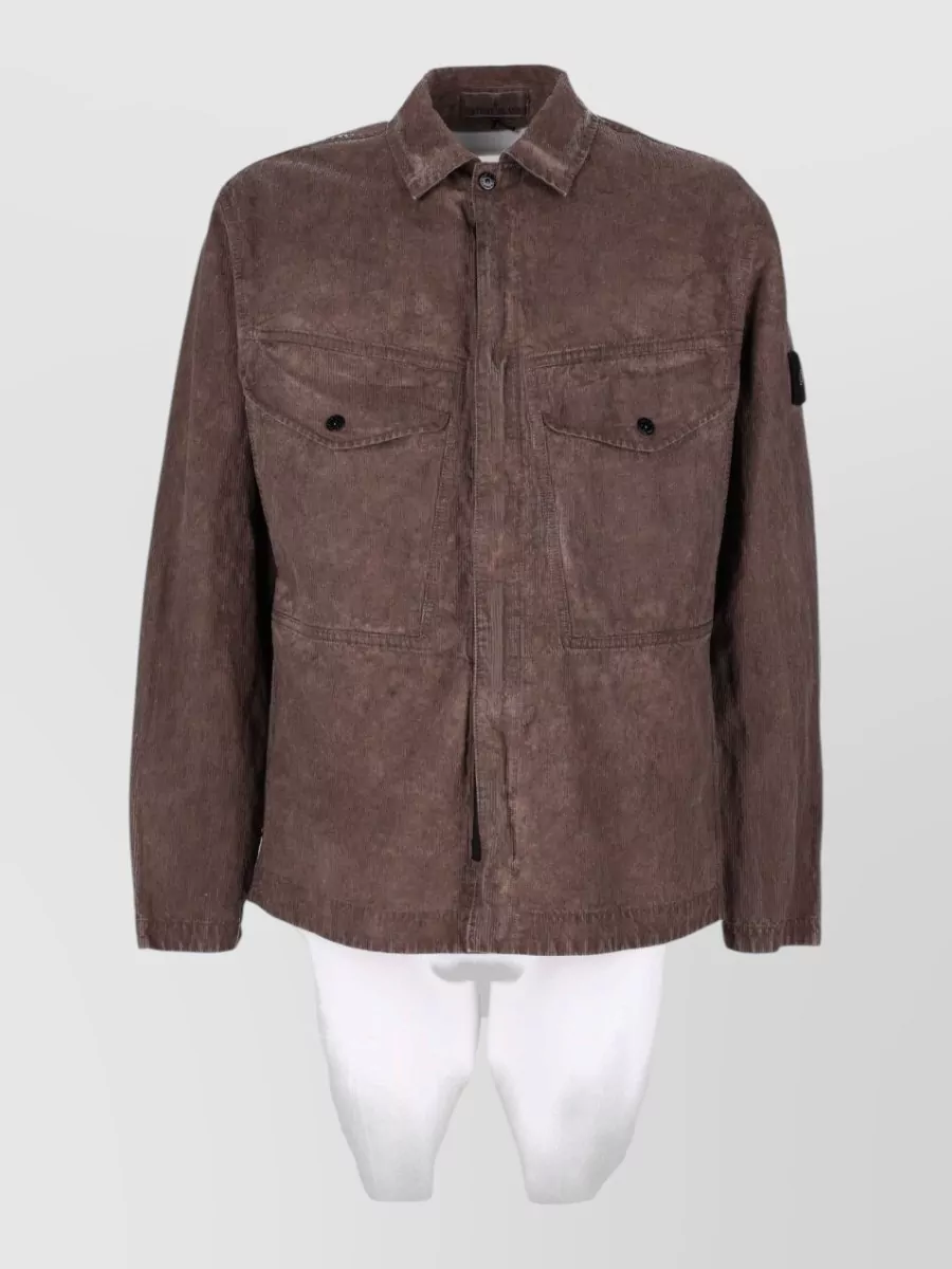 Stone Island cotton blend shirt jacket