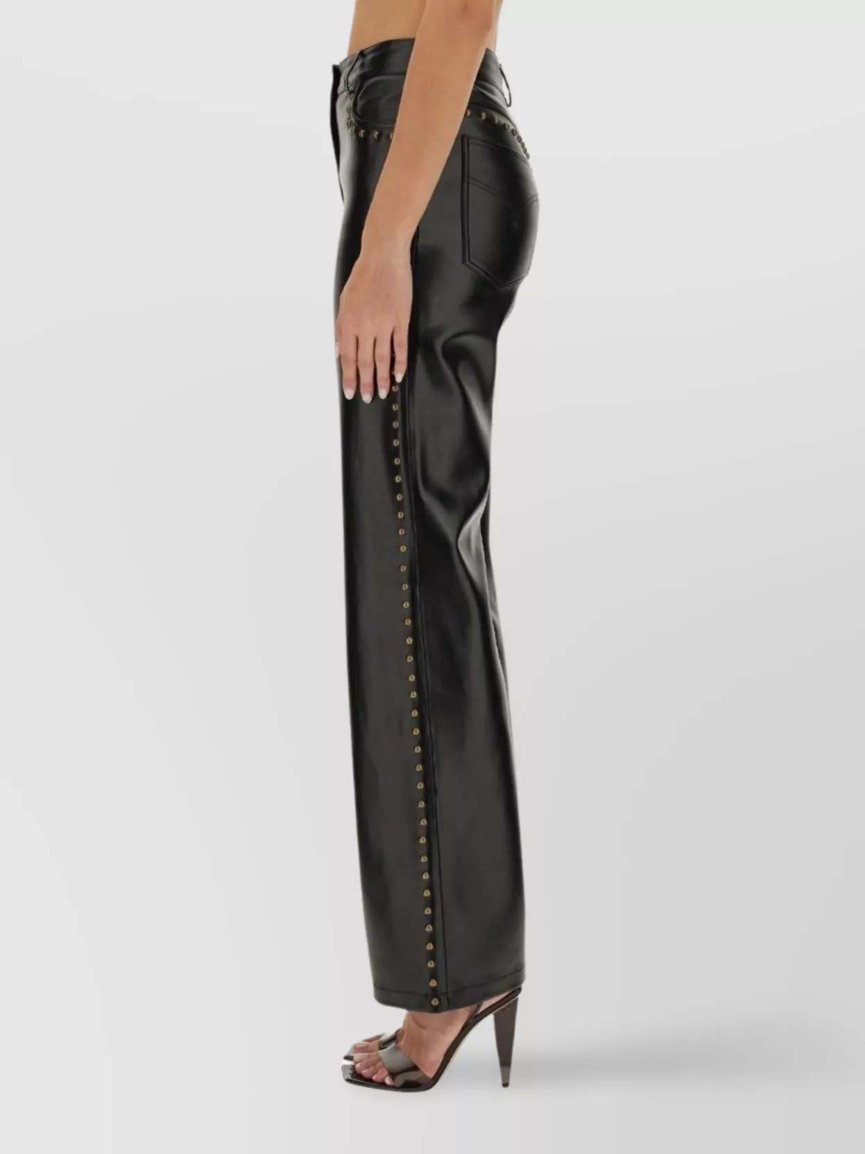 Moschino Studded Regular Fit Pants Pockets