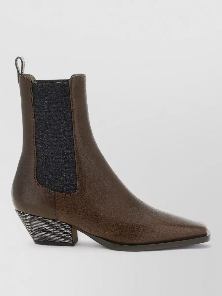 Brunello Cucinelli leather ankle boots