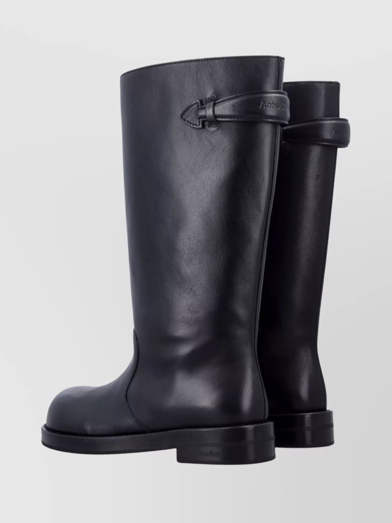 Acne Studios Knee Length Round Toe Beshay Boot In Black