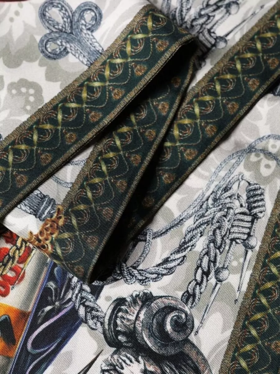 Dolce&Gabbana Silk Baroque Angel Print Scarf