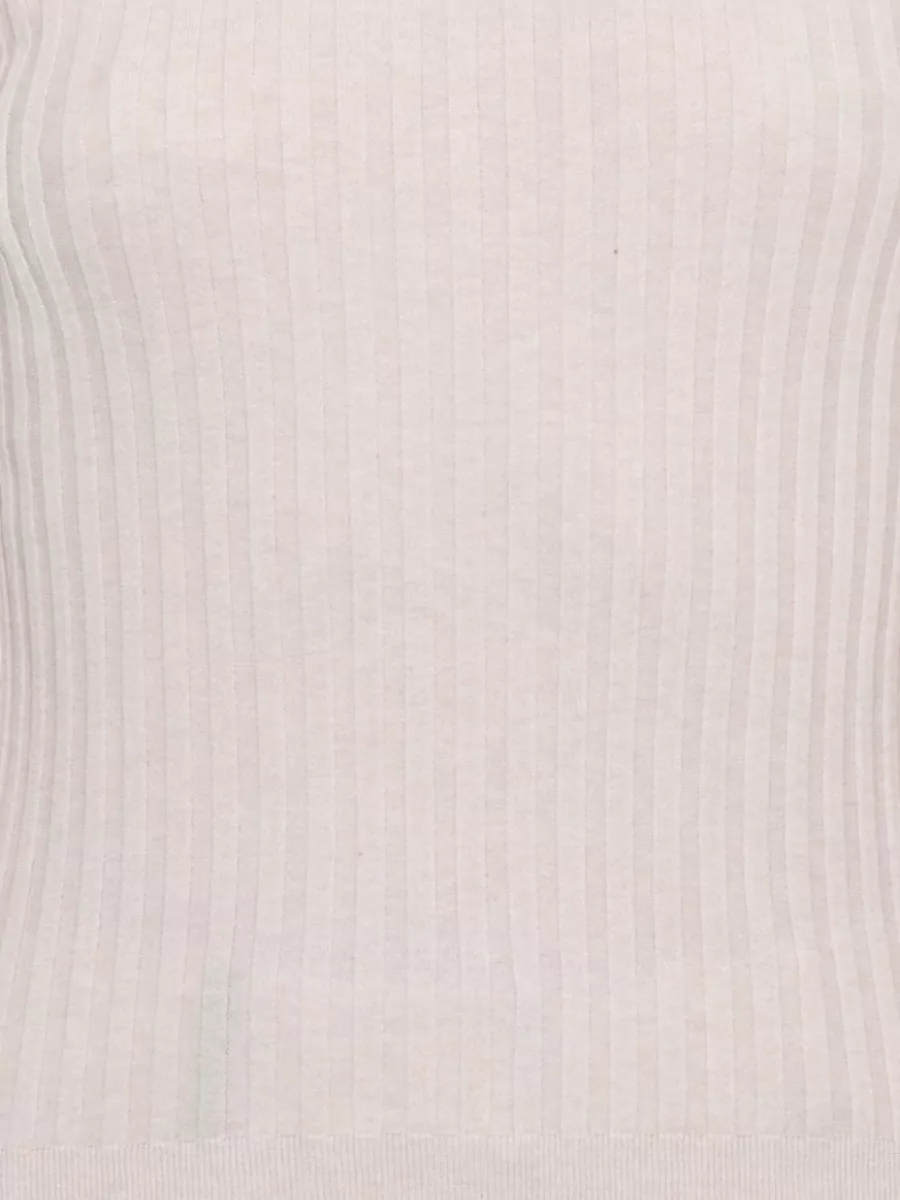 Peserico Ribbed 3/4-Sleeve Crewneck Knitted Top