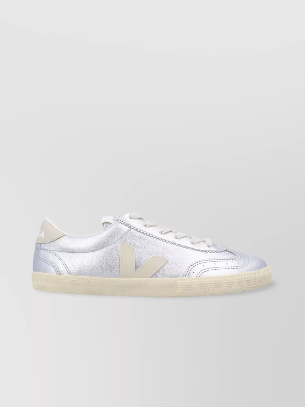 Veja Low-top Metallic Finish Rubber Sole Sneaker