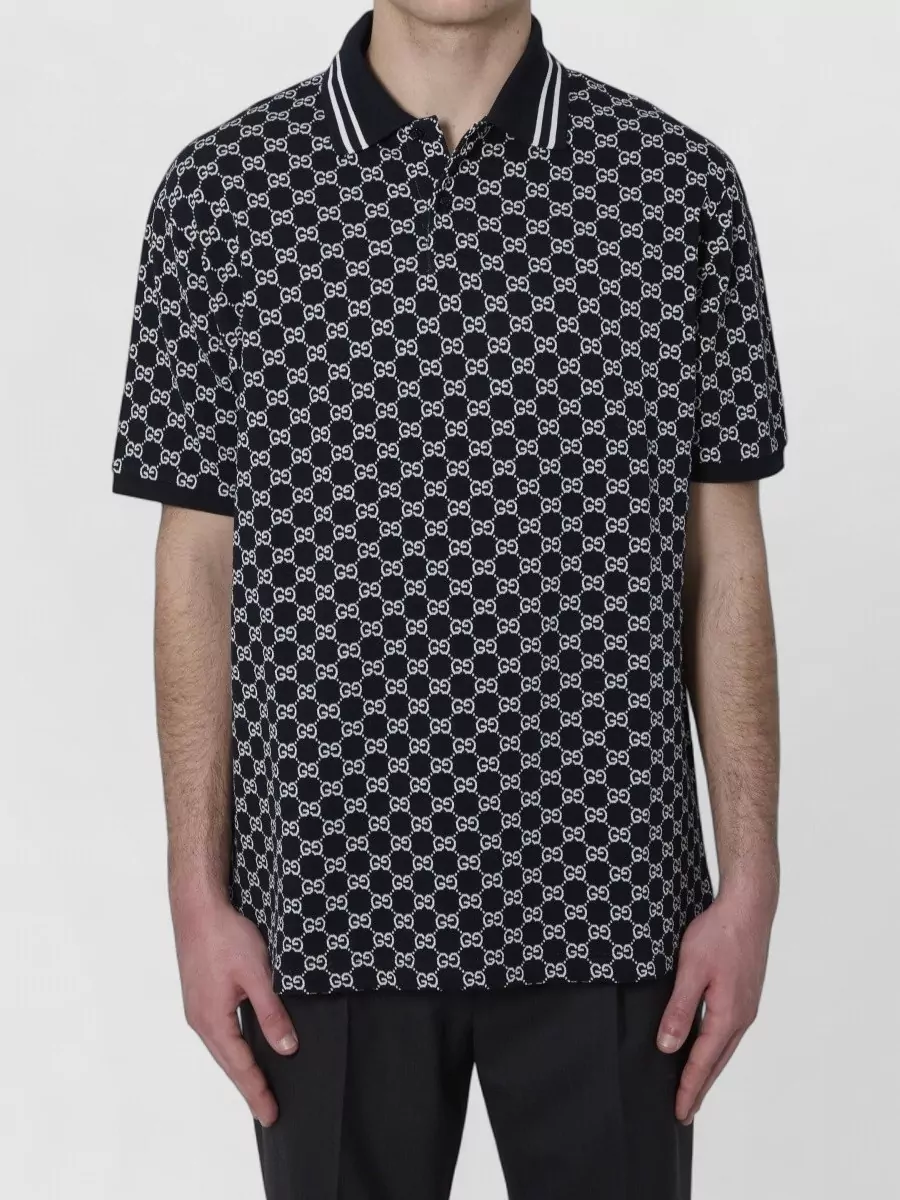 Gucci Jacquard piqué polo shirt