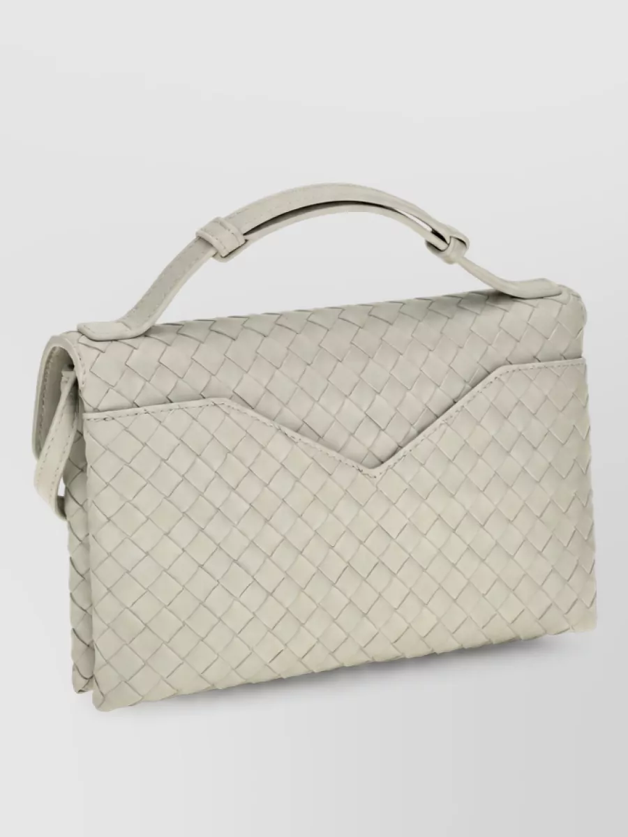 Bottega Veneta Knot Lock Lamb Leather Clutch Bag