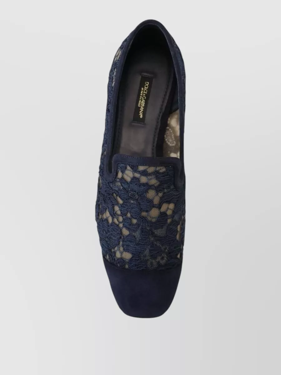 Dolce&Gabbana Suede Lace Slip-On Loafers