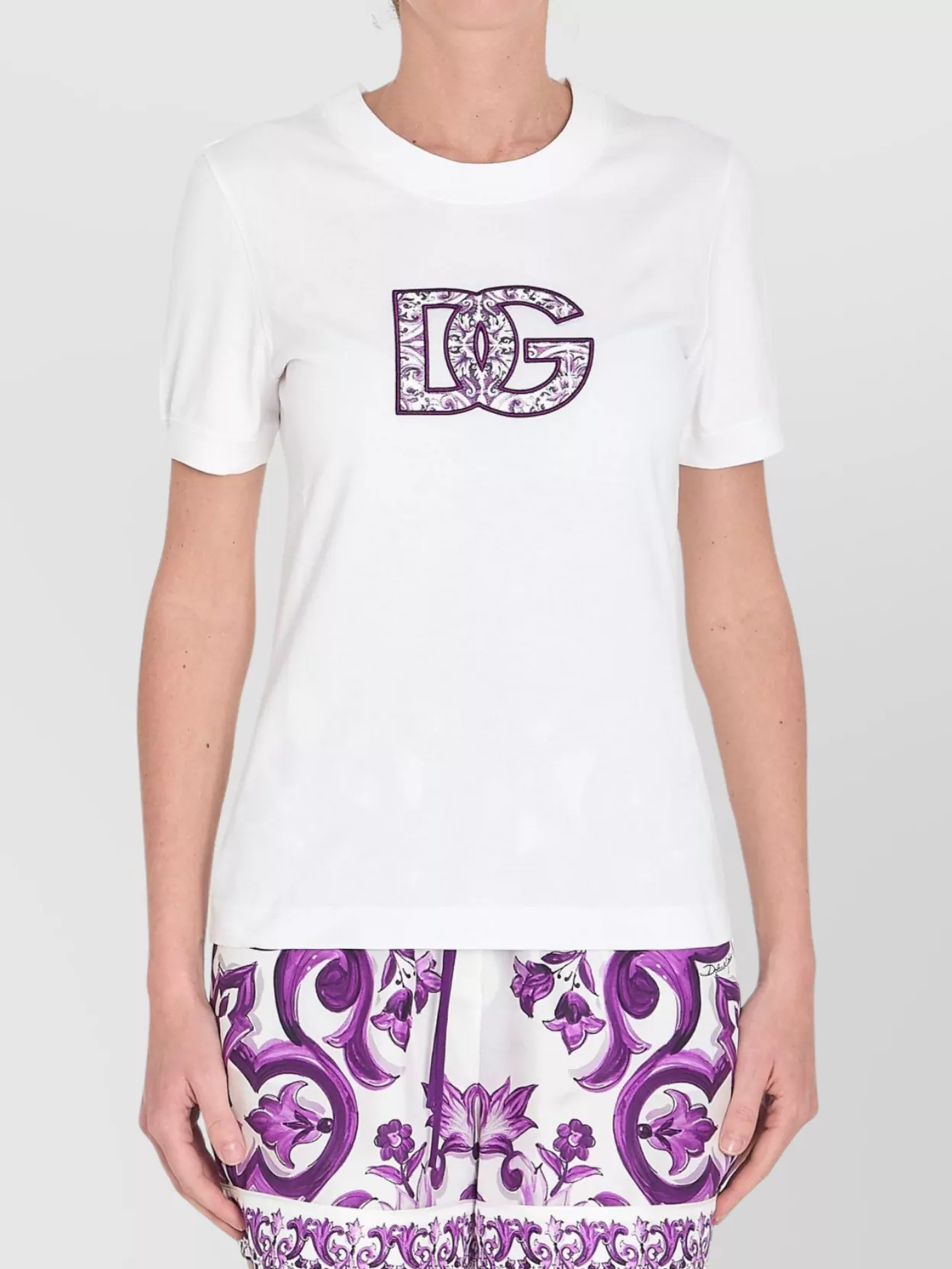 Dolce&Gabbana Cotton ribbed crew-neck short-sleeve t-shirt