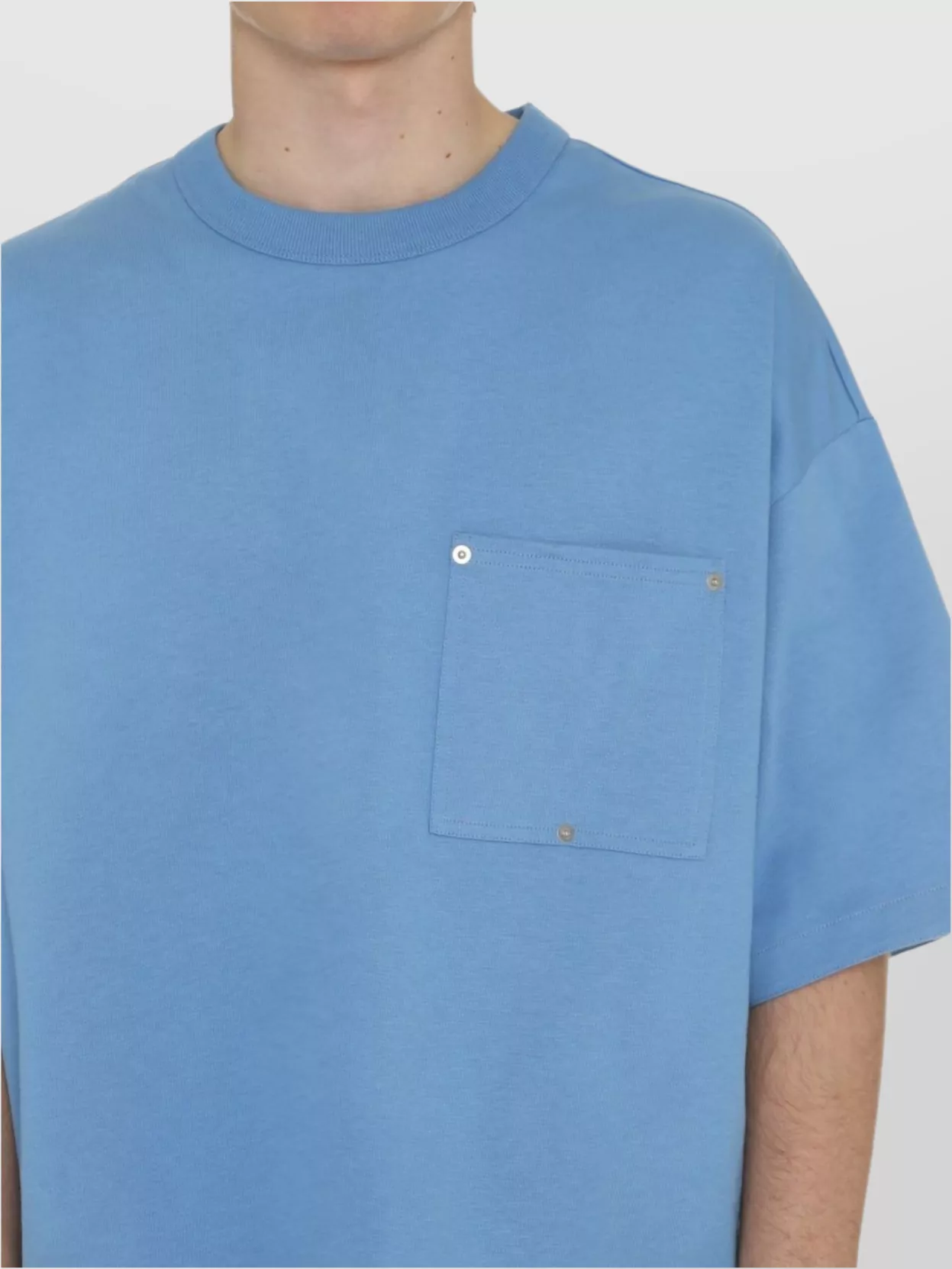 Bottega Veneta Crew-Neck Cotton T-Shirt Chest Pocket
