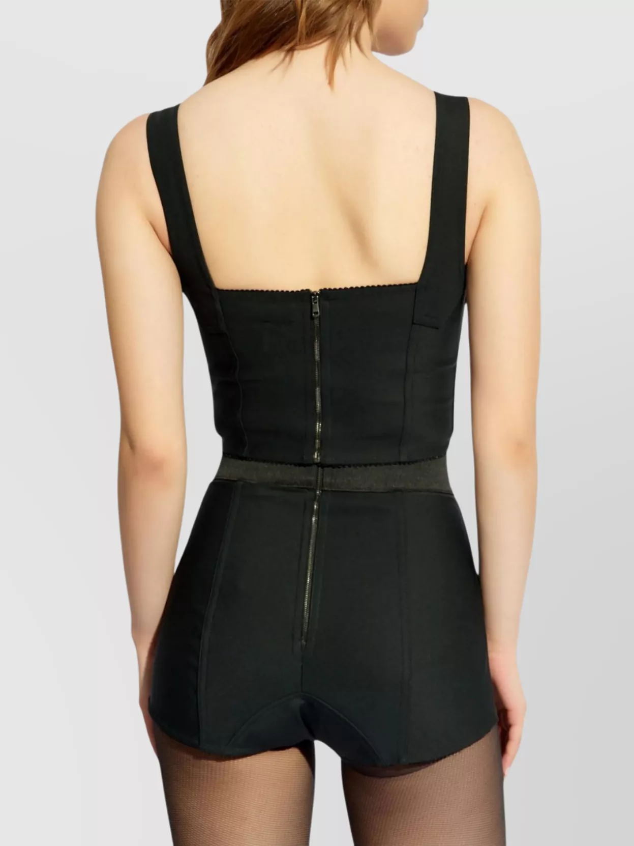 Dolce&Gabbana Jacquard Sheath And Lace Corset Bustier