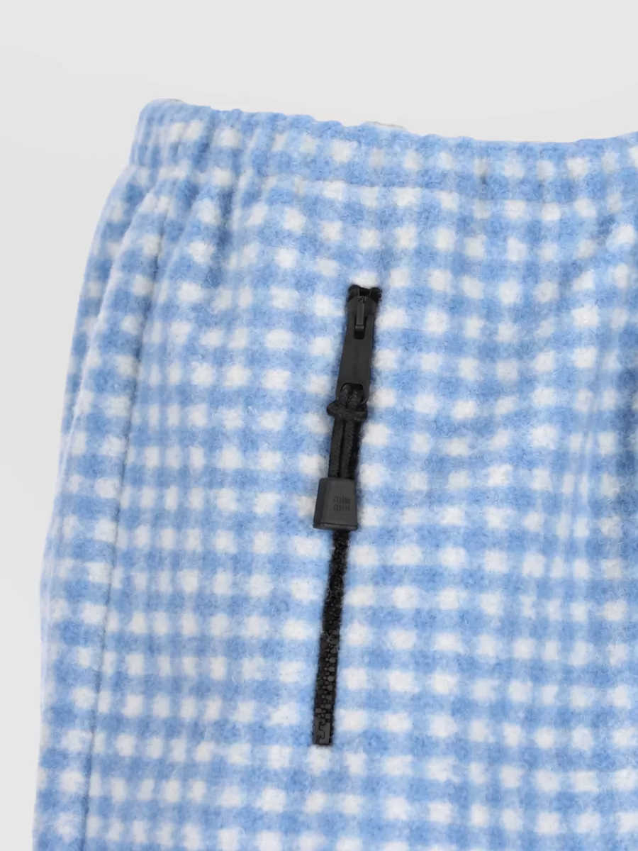 Miu Miu Checked Fleece Mini Skirt