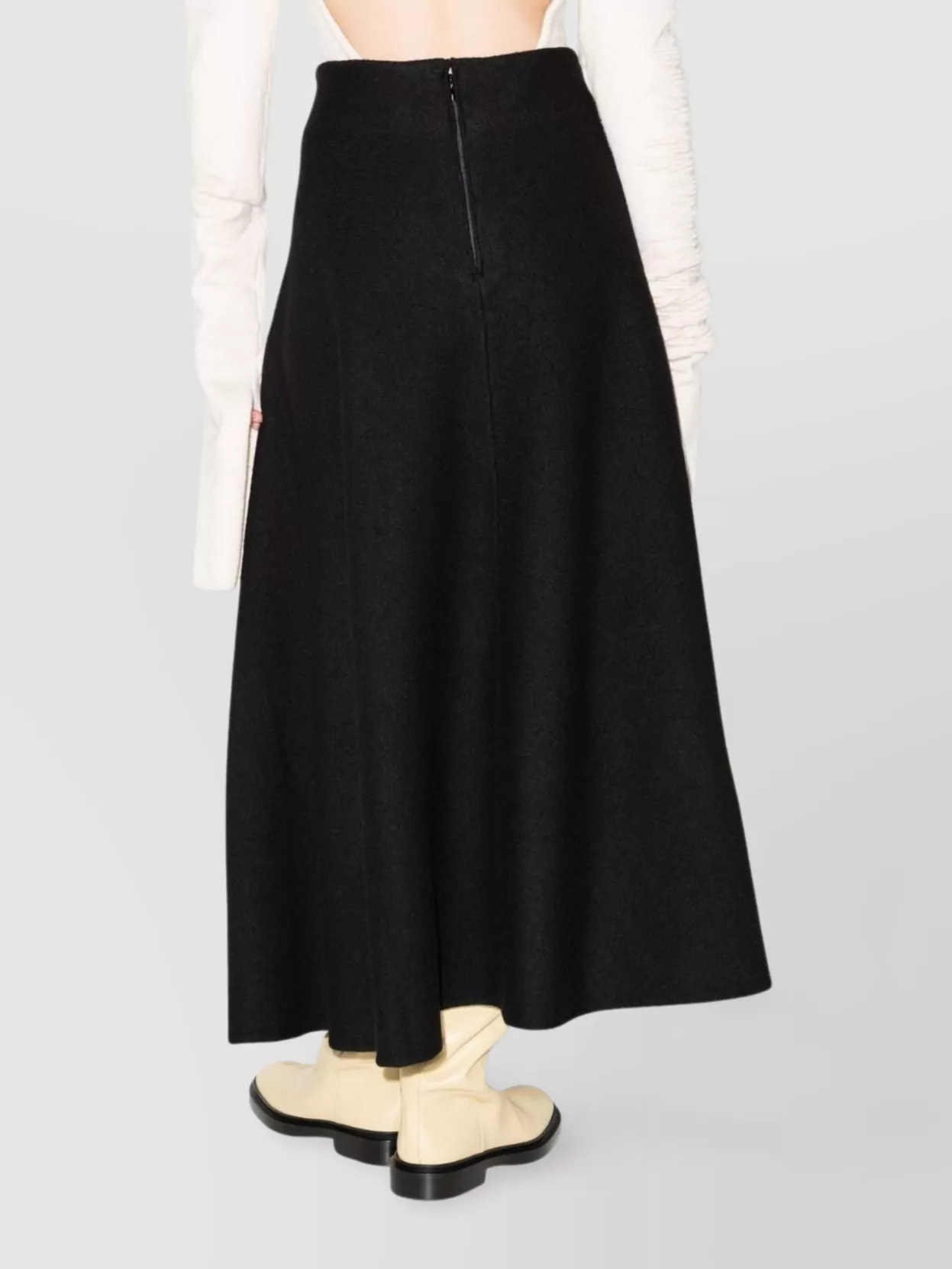 Jil Sander Flared High-Waisted Mid-Length Skirt